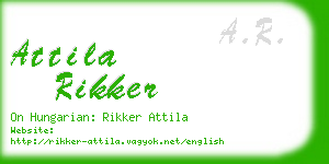 attila rikker business card